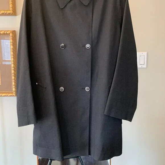 Hermes Trench Coat Black for Women